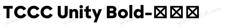 TCCC Unity Bold字体转换